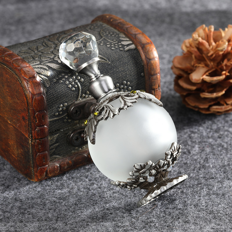 زجاجة عطر زجاجية معدنية فضية ع - مراجعة Perfume Fragrance Holder وسعره