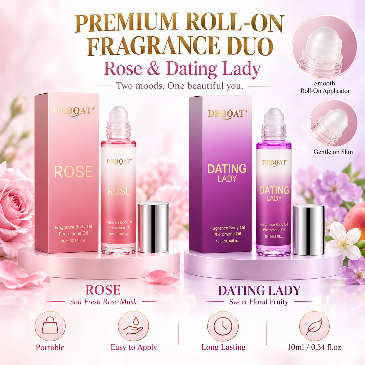 مجموعة زيوت عطرية رول أون من ق - مراجعة Perfume Fragrance Rose وسعره