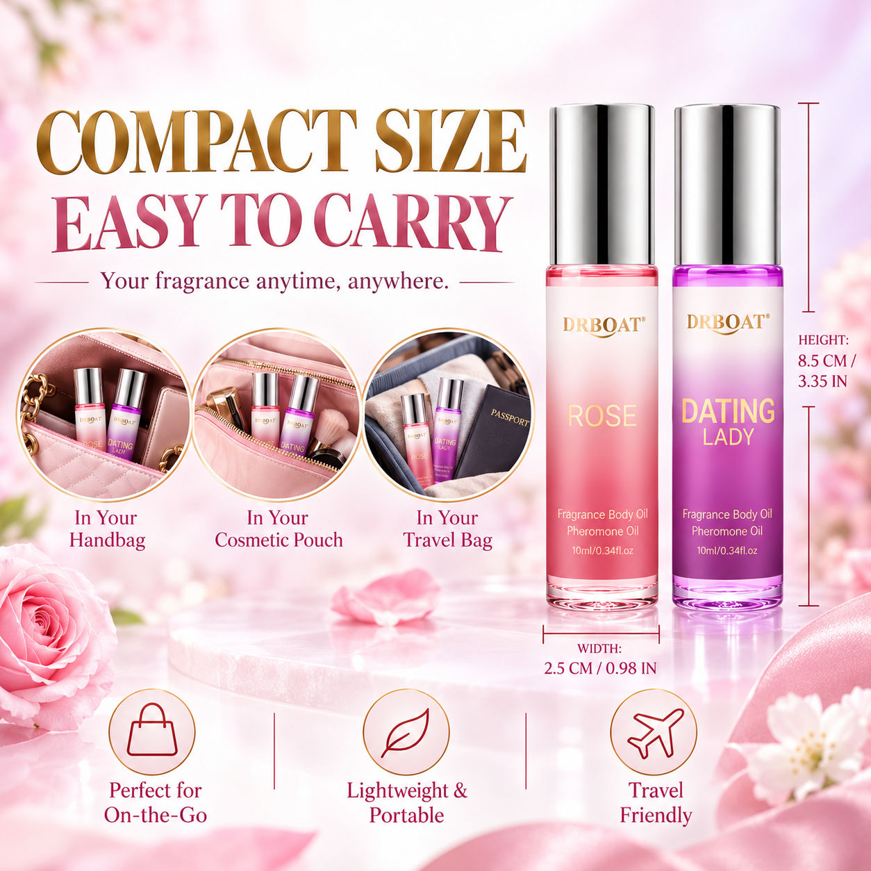 مجموعة زيوت عطرية رول أون من ق - مراجعة Perfume Fragrance Rose وسعره